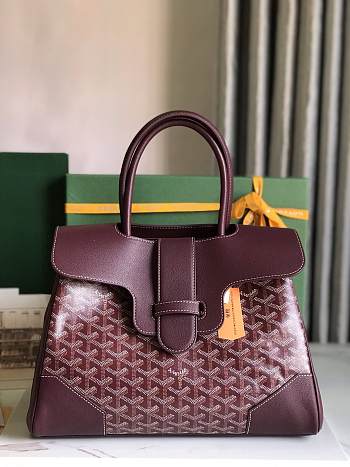 	 Goyard Saigon Tote Burgundy - 34x18x24cm