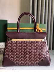 	 Goyard Saigon Tote Burgundy - 34x18x24cm - 5