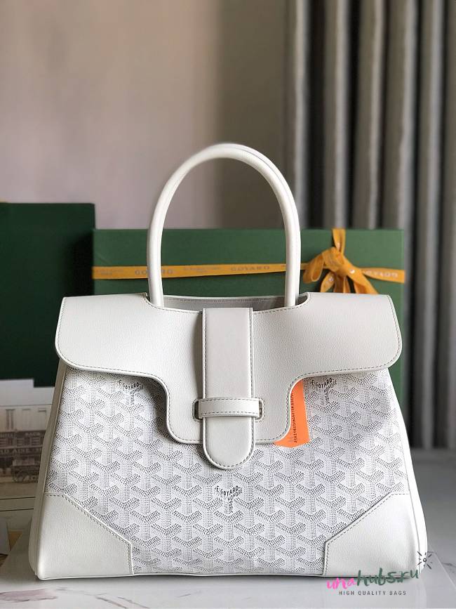 	 Goyard Saigon Tote White - 34x18x24cm - 1