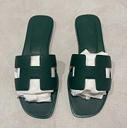 Hermes Oran sandal  Epsom calfskin Dark Green - 1