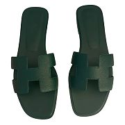 Hermes Oran sandal  Epsom calfskin Dark Green - 3