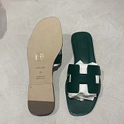 Hermes Oran sandal  Epsom calfskin Dark Green - 2