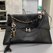 Balenciaga Hourglass Soft Handbag Large in Black -  47x26x14cm - 1