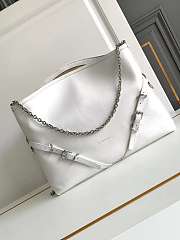 Givenchy Voyou White & Silver Hardware Shoulder Bag - 40x27x6.5CM - 1