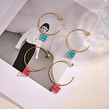 Givenchy 4G LIQUID EARRINGS IN METAL AND RESIN