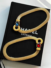 Givenchy - Vintage purple stone snake necklace  - 1