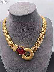 Givenchy - Vintage purple stone snake necklace  - 3