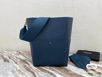 Celine Sangle Navy Tote - 23x33x17cm