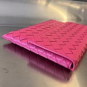 Bottega Veneta Pink Flap Pouch in Intrecciato Nappa - 26x19x1.5 cm - 5