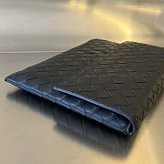 	 Bottega Veneta Black Flap Pouch in Intrecciato Nappa - 26x19x1.5 cm - 6