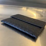 	 Bottega Veneta Black Flap Pouch in Intrecciato Nappa - 26x19x1.5 cm - 4