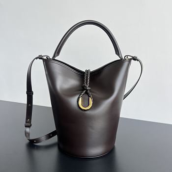Bottega Veneta Liberta Bucket Bag In Brown - 30x18x18cm
