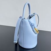 	 Bottega Veneta Liberta Small Bucket Bag In Blue - 22x18x15cm - 4