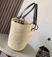 Loewe Black Natural Iraca Palm Medium Anagram Basket Tote - 46x24x15cm - 3