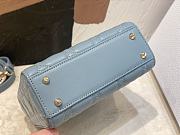 Dior Lady mini Blue Smooth Leather - 17cm - 6