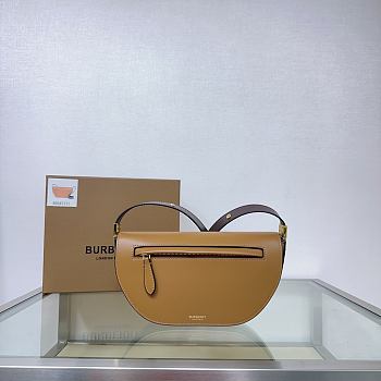 	 Burberry Olympia Small Leather Crossbody Bag In Brown - 26 x 5.5 x 15cm