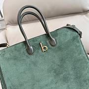 Burberry Rocking Horse tote bag suede green - 35.5x18 x 28cm - 4