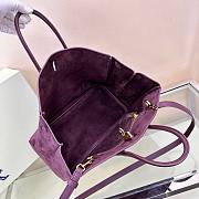 	 Burberry Rocking Horse tote bag suede purple - 35.5x18 x 28cm - 2