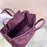 	 Burberry Rocking Horse tote bag suede purple - 35.5x18 x 28cm - 4
