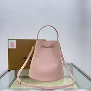 Burberry TB Monogram Plaque Drawstring Bucket Bag Pink - 3