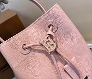 Burberry TB Monogram Plaque Drawstring Bucket Bag Pink - 2