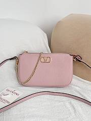 Valentino Mini Vlogo Signature Calfskin Crossbody Bag - 21.5x13x3cm - 3