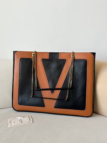 	 Valentino Garavani Viva Superstar Brown Tote Bag - 45 X 35 X 3.5 cm