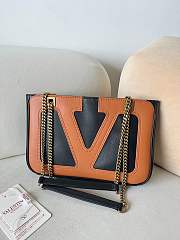 	 Valentino Garavani Viva Superstar Brown Tote Bag - 27 X18 X 3cm - 3