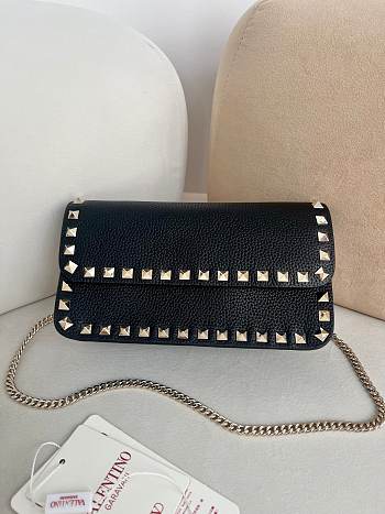 Valentino Garavani Vring Black Bag - 21x611cm