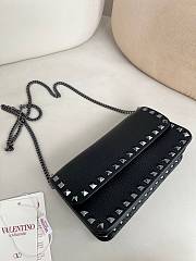	 Valentino Garavani Vring All Black Bag - 21x611cm - 4