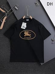Burberry Knight Stamp Cotton T-shirt in Black  - 1