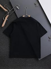 Burberry Knight Stamp Cotton T-shirt in Black  - 5
