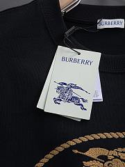 Burberry Knight Stamp Cotton T-shirt in Black  - 4