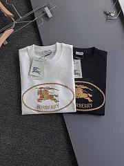 Burberry Knight Stamp Cotton T-shirt in Black  - 2