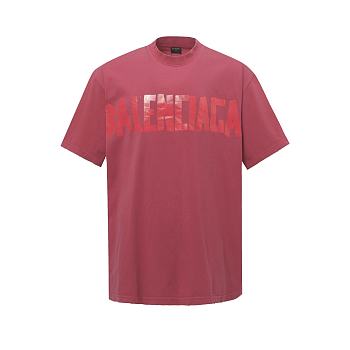 Balenciaga Tape Type T-shirt Medium Fit in Rasberry