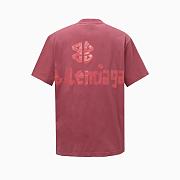 Balenciaga Tape Type T-shirt Medium Fit in Rasberry - 5