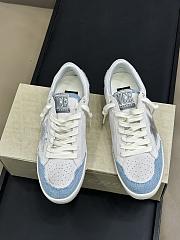 Golden Goose Ball Star LTD in suede with metallic leather star and denim inserts  - 1