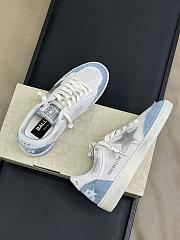 Golden Goose Ball Star LTD in suede with metallic leather star and denim inserts  - 6