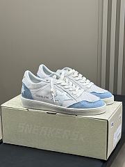 Golden Goose Ball Star LTD in suede with metallic leather star and denim inserts  - 4