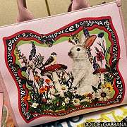 Dolce & Gabbana Nature-print Tote Bag In Pink 30*14*26cm - 2