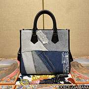 Dolce & Gabbana logo-embroidered Denim Tote Bag 31*27*15cm  - 4