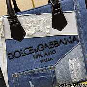 Dolce & Gabbana logo-embroidered Denim Tote Bag 31*27*15cm  - 2