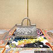 Dolce & Gabbana Small Silicy Silver Sequins Handbag -18*11*6cm - 1