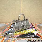 Dolce & Gabbana Small Silicy Silver Sequins Handbag -18*11*6cm - 4