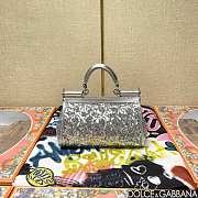Dolce & Gabbana Small Silicy Silver Sequins Handbag -18*11*6cm - 3
