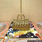 	 Dolce & Gabbana Small Silicy Gold Sequins Handbag -18*11*6cm - 4