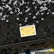 	 Dolce & Gabbana Small Silicy Black Sequins Handbag -18*11*6cm - 6