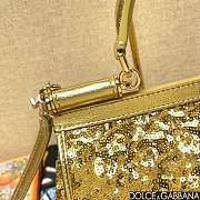 	 Dolce & Gabbana Silicy Gold Sequins Handbag - 20*16*8cm - 6
