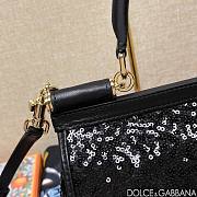 	 Dolce & Gabbana Silicy Black Sequins Handbag - 20*16*8cm - 4