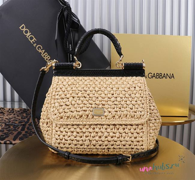 Dolce & Gabbana Crochet and Leather Bag - 20*16*8cm - 1